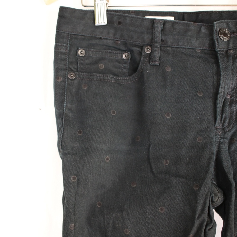 black polka dot denim